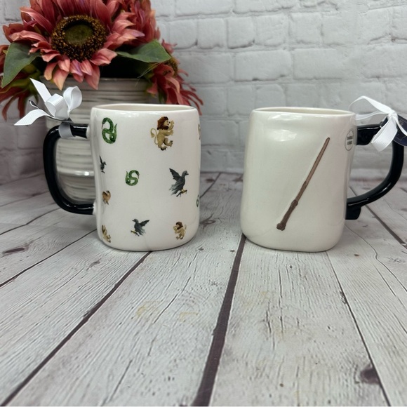 NWT rae dunn & harry potter collaboration hogwarts Wizard Mug Set obliviate - Picture 1 of 7